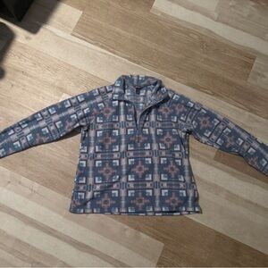 Eddie Bauer Blue and Pink Fleece Top